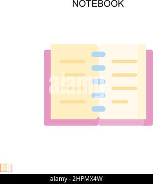 Einfaches Vektorsymbol für Notebooks. Illustration Symbol Design-Vorlage für Web mobile UI-Element. Stock Vektor