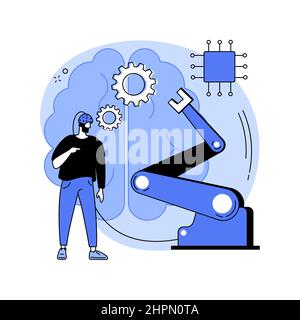 Cybernetics abstraktes Konzept Vektor-Illustration. Stock Vektor