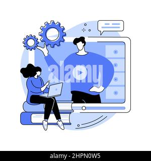 Anleitungsvideos abstrakte Konzept Vektor Illustration. Stock Vektor