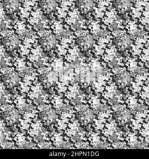 Nahtlose monochrome farbige Pixel Camouflage Muster Illustration. Stockfoto