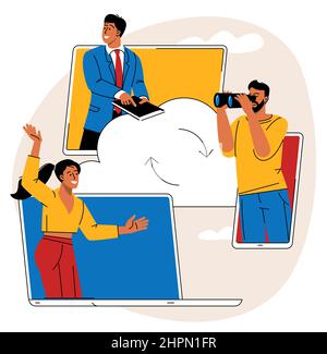 Cloud erp-Konzept Stock Vektor