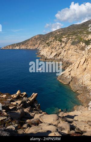 Punta di Capel Rosso Gebiet, Insel Giglio, Tyrrhenisches Meer, Toskanischer Archipel, Toskana, Italien, Europa Stockfoto