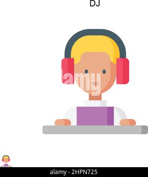 Einfaches DJ-Vektor-Symbol. Illustration Symbol Design-Vorlage für Web mobile UI-Element. Stock Vektor