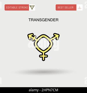 Einfaches Vektor-Symbol für Transgender. Stock Vektor