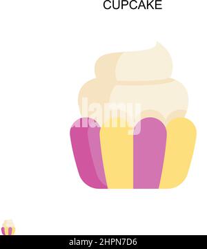 Cupcake einfaches Vektorsymbol. Illustration Symbol Design-Vorlage für Web mobile UI-Element. Stock Vektor