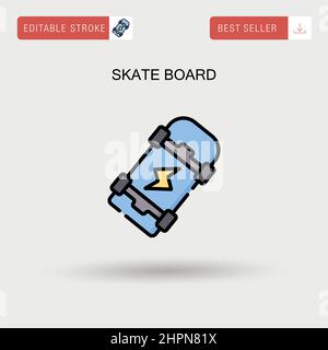 Skate Board einfaches Vektor-Symbol. Stock Vektor