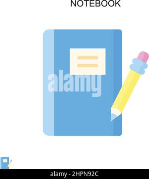 Einfaches Vektorsymbol für Notebooks. Illustration Symbol Design-Vorlage für Web mobile UI-Element. Stock Vektor