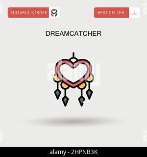 Dreamcatcher einfaches Vektorsymbol. Stock Vektor