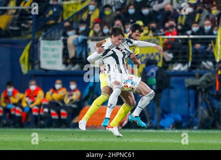 Villarreal, Spanien. 22nd. Februar 2022. UEFA Champions League Fußballspiel Villarreal gegen Juventus im La Ceramica Stadium. Villarreal Castellon, 22. Februar 2022 900/Cordon Press Credit: CORDON PRESS/Alamy Live News Stockfoto