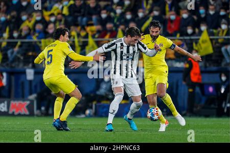 Villarreal, Spanien. 22nd. Februar 2022. UEFA Champions League Fußballspiel Villarreal gegen Juventus im La Ceramica Stadium. Villarreal Castellon, 22. Februar 2022 900/Cordon Press Credit: CORDON PRESS/Alamy Live News Stockfoto