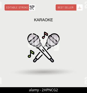 Karaoke Simple Vector-Symbol. Stock Vektor