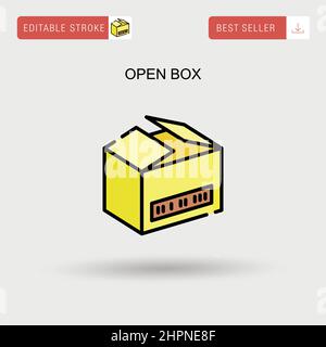 Einfaches Vektor-Symbol des offenen Felds. Stock Vektor