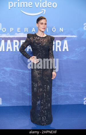 22. Februar 2022, Madrid, Madrid, Spanien: Nerea Barros nimmt â €˜operacion Marea Negraâ €™ Premiere im Capitol Cinema am 22. Februar 2022 in Madrid, Spanien (Bild: © Jack Abuin/ZUMA Press Wire) Stockfoto