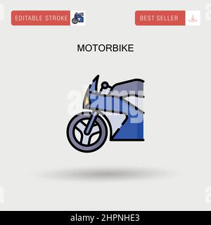 Einfaches Vektor-Symbol für Motorräder. Stock Vektor