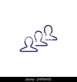Symbol für Teammitglied der Personengruppe. Symbol für Mitglieder des Community-Benutzers für Mitarbeiter Stock Vektor