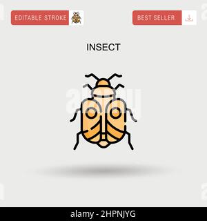 Einfaches Vektor-Symbol für Insekten. Stock Vektor