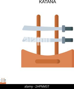 Katana einfaches Vektorsymbol. Illustration Symbol Design-Vorlage für Web mobile UI-Element. Stock Vektor
