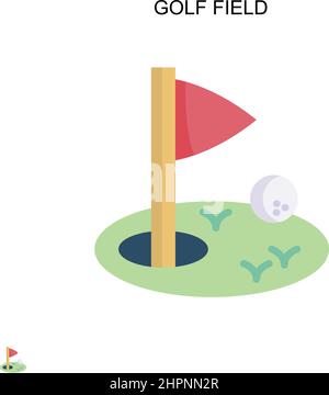 Einfaches Vektorsymbol für das Golffeld. Illustration Symbol Design-Vorlage für Web mobile UI-Element. Stock Vektor