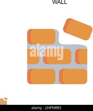 Einfaches Vektor-Symbol für die Wand. Illustration Symbol Design-Vorlage für Web mobile UI-Element. Stock Vektor