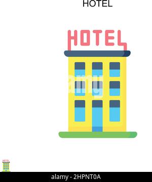 Einfaches Vektor-Symbol des Hotels. Illustration Symbol Design-Vorlage für Web mobile UI-Element. Stock Vektor