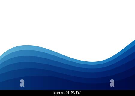 Abstrakte blaue Welle Design Hintergrund Vorlage wellige Präsentation Stock Vektor