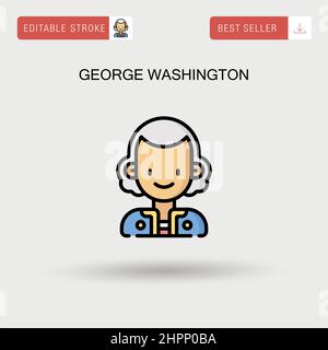 George washington einfaches Vektorsymbol. Stock Vektor