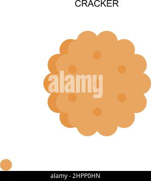 Einfaches Vektorsymbol „Cracker“. Illustration Symbol Design-Vorlage für Web mobile UI-Element. Stock Vektor