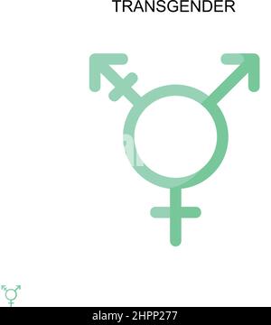 Einfaches Vektor-Symbol für Transgender. Illustration Symbol Design-Vorlage für Web mobile UI-Element. Stock Vektor