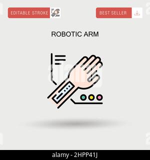 Einfaches Vektorsymbol für Roboterarm. Stock Vektor