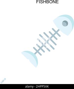 Einfaches Vektor-Symbol für Fischgräten. Illustration Symbol Design-Vorlage für Web mobile UI-Element. Stock Vektor