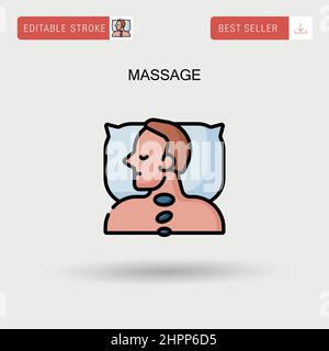 Einfaches Vektor-Symbol für Massage. Stock Vektor