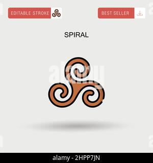 Symbol für Spiraleinfachen Vektor. Stock Vektor