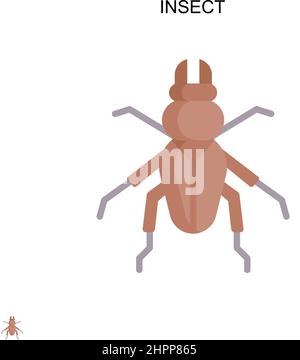 Einfaches Vektor-Symbol für Insekten. Illustration Symbol Design-Vorlage für Web mobile UI-Element. Stock Vektor