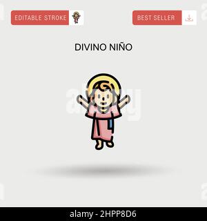 Divino Niño einfaches Vektorsymbol. Stock Vektor