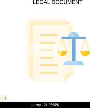 Einfaches Vektorsymbol für Rechtsdokumente. Illustration Symbol Design-Vorlage für Web mobile UI-Element. Stock Vektor