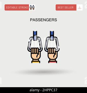 Einfaches Vektor-Symbol für Passagiere. Stock Vektor
