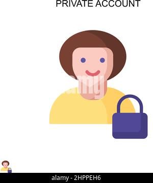 Einfaches Vektorsymbol für Privatkonten. Illustration Symbol Design-Vorlage für Web mobile UI-Element. Stock Vektor