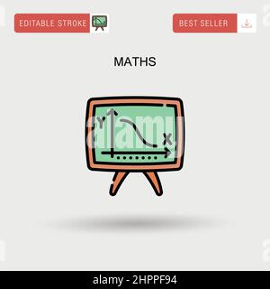 Einfaches Vektorsymbol für mathematische Berechnungen. Stock Vektor