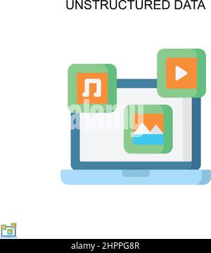 Einfaches Vektorsymbol für unstrukturierte Daten. Illustration Symbol Design-Vorlage für Web mobile UI-Element. Stock Vektor