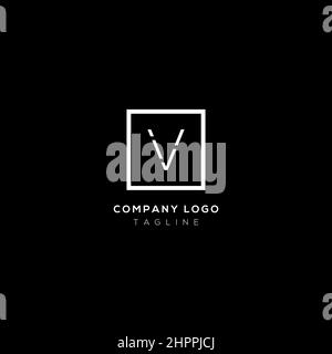 Alphabet V Anfangsbuchstabe Minimales Symbollogo Stock Vektor