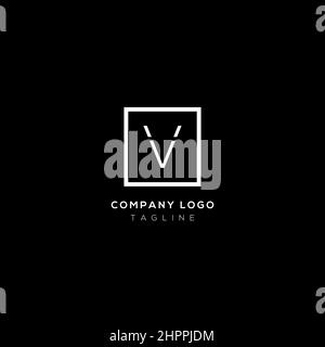 Alphabet V Anfangsbuchstabe Minimales Symbollogo Stock Vektor