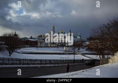 Ortodox-Komplex, Kirchen von Blinnya Gora in Sergiev Posad, Russland Stockfoto