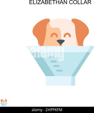 Elizabethan Kragen einfache Vektor-Symbol. Illustration Symbol Design-Vorlage für Web mobile UI-Element. Stock Vektor
