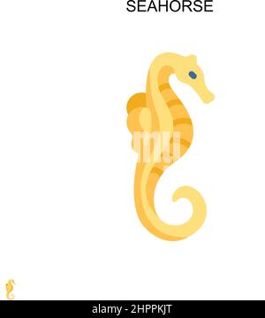 Einfaches Vektorsymbol „Seahorse“. Illustration Symbol Design-Vorlage für Web mobile UI-Element. Stock Vektor