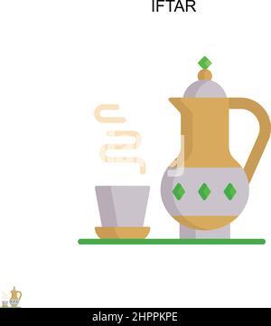 Einfaches Iftar-Vektorsymbol. Illustration Symbol Design-Vorlage für Web mobile UI-Element. Stock Vektor