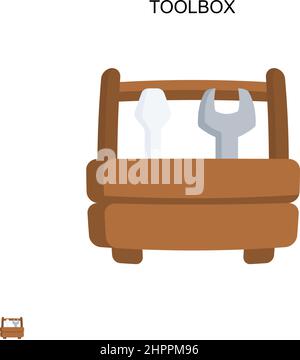 Toolbox einfaches Vektorsymbol. Illustration Symbol Design-Vorlage für Web mobile UI-Element. Stock Vektor
