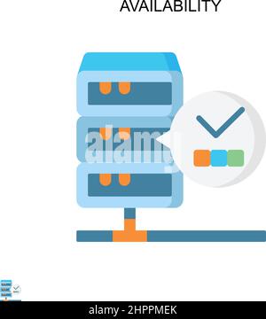 Einfaches Vektorsymbol „Verfügbarkeit“. Illustration Symbol Design-Vorlage für Web mobile UI-Element. Stock Vektor