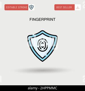 Einfaches Vektorsymbol für Fingerabdrücke. Stock Vektor