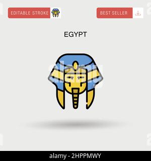 Ägypten einfaches Vektor-Symbol. Stock Vektor