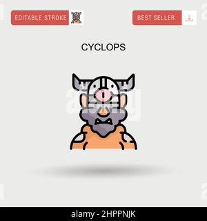 Einfaches Vektorsymbol „Cyclops“. Stock Vektor